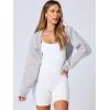 imageANRABESS Womens Cropped Sweatshirt Long Sleeve Bolero Cardigan Open Front Shrug Workout Thumb Hole Y2K Tops Preppy ClothesGrey