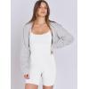 imageANRABESS Womens Cropped Sweatshirt Long Sleeve Bolero Cardigan Open Front Shrug Workout Thumb Hole Y2K Tops Preppy ClothesGrey