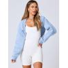 imageANRABESS Womens Cropped Sweatshirt Long Sleeve Bolero Cardigan Open Front Shrug Workout Thumb Hole Y2K Tops Preppy ClothesSky
