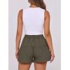 imageANRABESS Womens Denim Shorts Summer Baggy High Waisted Flowy Wide Leg Buttons Pleated Casual Jean Shorts 2025 Fashion SkortsArmy Green