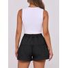 imageANRABESS Womens Denim Shorts Summer Baggy High Waisted Flowy Wide Leg Buttons Pleated Casual Jean Shorts 2025 Fashion SkortsBlack