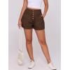 imageANRABESS Womens Denim Shorts Summer Baggy High Waisted Flowy Wide Leg Buttons Pleated Casual Jean Shorts 2025 Fashion SkortsBrown