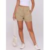imageANRABESS Womens Denim Shorts Summer Baggy High Waisted Flowy Wide Leg Buttons Pleated Casual Jean Shorts 2025 Fashion SkortsKhaki