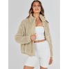 imageANRABESS Womens Fleece Jacket Casual Long Sleeve Cropped Sherpa Button Down Fuzzy Warm Coats Fall Outwear With PocketsApricot