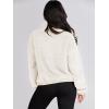 imageANRABESS Womens Fleece Jacket Casual Long Sleeve Cropped Sherpa Button Down Fuzzy Warm Coats Fall Outwear With PocketsBeige