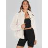 imageANRABESS Womens Fleece Jacket Casual Long Sleeve Cropped Sherpa Button Down Fuzzy Warm Coats Fall Outwear With PocketsBeige