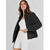 imageANRABESS Womens Fleece Jacket Casual Long Sleeve Cropped Sherpa Button Down Fuzzy Warm Coats Fall Outwear With PocketsBlack
