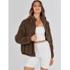 imageANRABESS Womens Fleece Jacket Casual Long Sleeve Cropped Sherpa Button Down Fuzzy Warm Coats Fall Outwear With PocketsCoffee