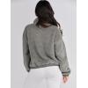 imageANRABESS Womens Fleece Jacket Casual Long Sleeve Cropped Sherpa Button Down Fuzzy Warm Coats Fall Outwear With PocketsGrey 2