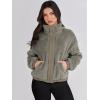 imageANRABESS Womens Fleece Jacket Casual Long Sleeve Cropped Sherpa Button Down Fuzzy Warm Coats Fall Outwear With PocketsGrey