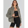 imageANRABESS Womens Fleece Jacket Casual Long Sleeve Cropped Sherpa Button Down Fuzzy Warm Coats Fall Outwear With PocketsGrey