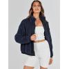 imageANRABESS Womens Fleece Jacket Casual Long Sleeve Cropped Sherpa Button Down Fuzzy Warm Coats Fall Outwear With PocketsNavy Blue
