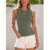 imageANRABESS Womens High Neck Tank Tops Stretchy Sleeveless Racerback Sexy Slim Fit Basic Tee Shirts Y2K Trendy Summer OutfitsArmy Green