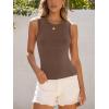 imageANRABESS Womens High Neck Tank Tops Stretchy Sleeveless Racerback Sexy Slim Fit Basic Tee Shirts Y2K Trendy Summer OutfitsBrown