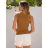 imageANRABESS Womens High Neck Tank Tops Stretchy Sleeveless Racerback Sexy Slim Fit Basic Tee Shirts Y2K Trendy Summer OutfitsBurnt Orange