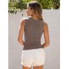 imageANRABESS Womens High Neck Tank Tops Stretchy Sleeveless Racerback Sexy Slim Fit Basic Tee Shirts Y2K Trendy Summer OutfitsKhaki