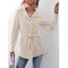 imageANRABESS Womens Jacket Belted Long Sleeve Wrap Trench Coat 2025 Fall Winter Casual Dressy Travel Outerwear with PocketsApricot