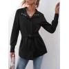 imageANRABESS Womens Jacket Belted Long Sleeve Wrap Trench Coat 2025 Fall Winter Casual Dressy Travel Outerwear with PocketsBlack