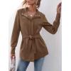 imageANRABESS Womens Jacket Belted Long Sleeve Wrap Trench Coat 2025 Fall Winter Casual Dressy Travel Outerwear with PocketsBrown
