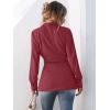 imageANRABESS Womens Jacket Belted Long Sleeve Wrap Trench Coat 2025 Fall Winter Casual Dressy Travel Outerwear with PocketsBurgundy