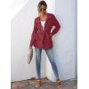 imageANRABESS Womens Jacket Belted Long Sleeve Wrap Trench Coat 2025 Fall Winter Casual Dressy Travel Outerwear with PocketsBurgundy