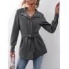 imageANRABESS Womens Jacket Belted Long Sleeve Wrap Trench Coat 2025 Fall Winter Casual Dressy Travel Outerwear with PocketsDark Grey