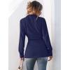 imageANRABESS Womens Jacket Belted Long Sleeve Wrap Trench Coat 2025 Fall Winter Casual Dressy Travel Outerwear with PocketsNavy Blue