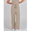 imageANRABESS Womens Jumpsuits 2025 Spring Fall Thick Casual Romper Sleeveless Wide Leg Pants One Piece Outfits Vacation ClothesApricot
