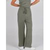 imageANRABESS Womens Jumpsuits 2025 Spring Fall Thick Casual Romper Sleeveless Wide Leg Pants One Piece Outfits Vacation ClothesArmy Green