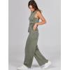 imageANRABESS Womens Jumpsuits 2025 Spring Fall Thick Casual Romper Sleeveless Wide Leg Pants One Piece Outfits Vacation ClothesArmy Green