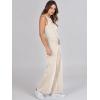 imageANRABESS Womens Jumpsuits 2025 Spring Fall Thick Casual Romper Sleeveless Wide Leg Pants One Piece Outfits Vacation ClothesBeige