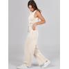 imageANRABESS Womens Jumpsuits 2025 Spring Fall Thick Casual Romper Sleeveless Wide Leg Pants One Piece Outfits Vacation ClothesBeige