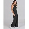 imageANRABESS Womens Jumpsuits 2025 Spring Fall Thick Casual Romper Sleeveless Wide Leg Pants One Piece Outfits Vacation ClothesBlack