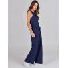 imageANRABESS Womens Jumpsuits 2025 Spring Fall Thick Casual Romper Sleeveless Wide Leg Pants One Piece Outfits Vacation ClothesBlue