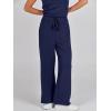 imageANRABESS Womens Jumpsuits 2025 Spring Fall Thick Casual Romper Sleeveless Wide Leg Pants One Piece Outfits Vacation ClothesBlue