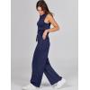 imageANRABESS Womens Jumpsuits 2025 Spring Fall Thick Casual Romper Sleeveless Wide Leg Pants One Piece Outfits Vacation ClothesBlue