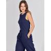imageANRABESS Womens Jumpsuits 2025 Spring Fall Thick Casual Romper Sleeveless Wide Leg Pants One Piece Outfits Vacation ClothesBlue