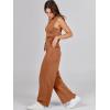 imageANRABESS Womens Jumpsuits 2025 Spring Fall Thick Casual Romper Sleeveless Wide Leg Pants One Piece Outfits Vacation ClothesCaramel