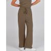 imageANRABESS Womens Jumpsuits 2025 Spring Fall Thick Casual Romper Sleeveless Wide Leg Pants One Piece Outfits Vacation ClothesCoffee