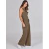 imageANRABESS Womens Jumpsuits 2025 Spring Fall Thick Casual Romper Sleeveless Wide Leg Pants One Piece Outfits Vacation ClothesCoffee