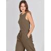 imageANRABESS Womens Jumpsuits 2025 Spring Fall Thick Casual Romper Sleeveless Wide Leg Pants One Piece Outfits Vacation ClothesCoffee