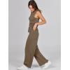 imageANRABESS Womens Jumpsuits 2025 Spring Fall Thick Casual Romper Sleeveless Wide Leg Pants One Piece Outfits Vacation ClothesCoffee