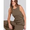 imageANRABESS Womens Jumpsuits 2025 Spring Fall Thick Casual Romper Sleeveless Wide Leg Pants One Piece Outfits Vacation ClothesCoffee