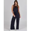 imageANRABESS Womens Jumpsuits 2025 Spring Fall Thick Casual Romper Sleeveless Wide Leg Pants One Piece Outfits Vacation ClothesDark Blue
