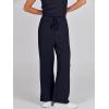 imageANRABESS Womens Jumpsuits 2025 Spring Fall Thick Casual Romper Sleeveless Wide Leg Pants One Piece Outfits Vacation ClothesDark Blue
