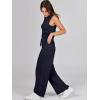 imageANRABESS Womens Jumpsuits 2025 Spring Fall Thick Casual Romper Sleeveless Wide Leg Pants One Piece Outfits Vacation ClothesDark Blue