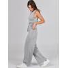 imageANRABESS Womens Jumpsuits 2025 Spring Fall Thick Casual Romper Sleeveless Wide Leg Pants One Piece Outfits Vacation ClothesGray