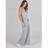 imageANRABESS Womens Jumpsuits 2025 Spring Fall Thick Casual Romper Sleeveless Wide Leg Pants One Piece Outfits Vacation ClothesGray