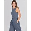 imageANRABESS Womens Jumpsuits 2025 Spring Fall Thick Casual Romper Sleeveless Wide Leg Pants One Piece Outfits Vacation ClothesGray Blue