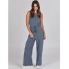 imageANRABESS Womens Jumpsuits 2025 Spring Fall Thick Casual Romper Sleeveless Wide Leg Pants One Piece Outfits Vacation ClothesGray Blue